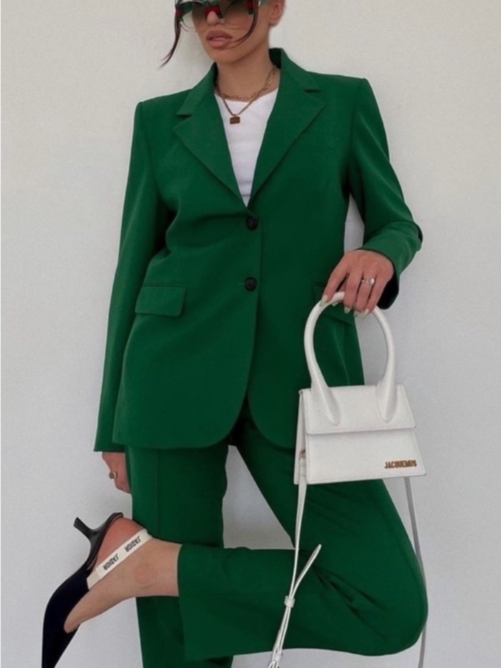 Zara Emerald Green Tailored Suit Set – Size 2